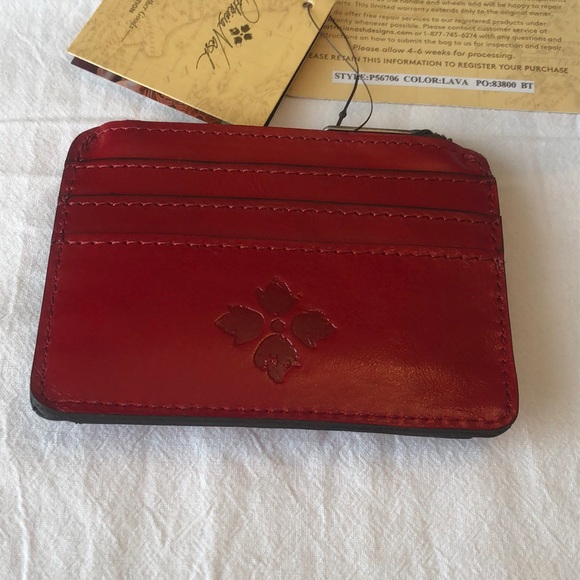 Patricia Nash Cassis Leather ID Wallet/Card Case Distressed Vintage Lava NWT - Picture 7 of 15